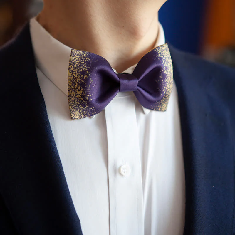 Men's Violet Resplendent Night Sky Bow Tie - Image 5