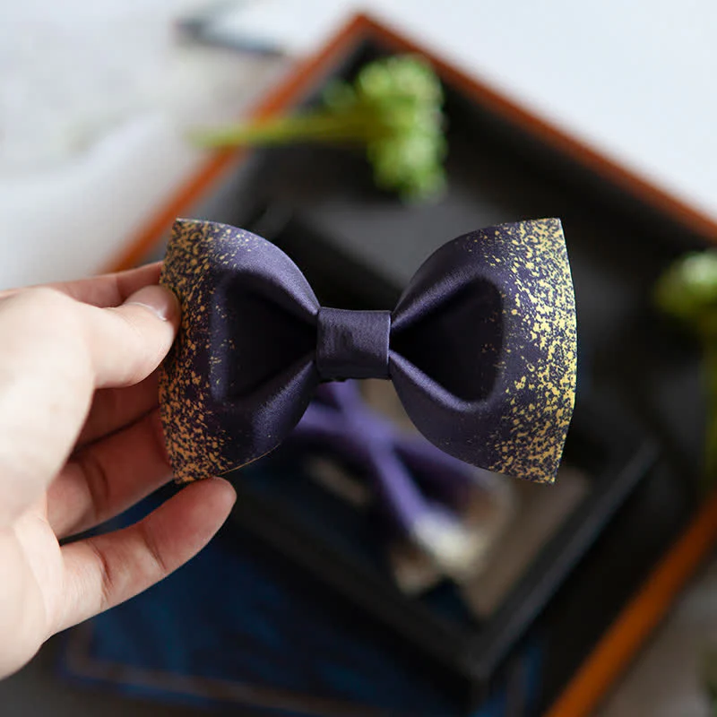 Men's Violet Resplendent Night Sky Bow Tie - Image 6