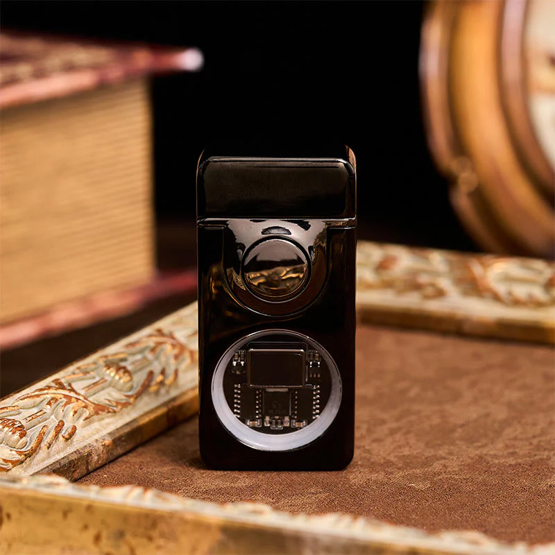 Men's Voice Gravity Sensor Dual Flame LED Display Lighter - Image 4
