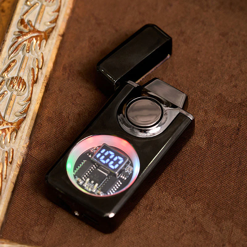 Men's Voice Gravity Sensor Dual Flame LED Display Lighter - Image 6