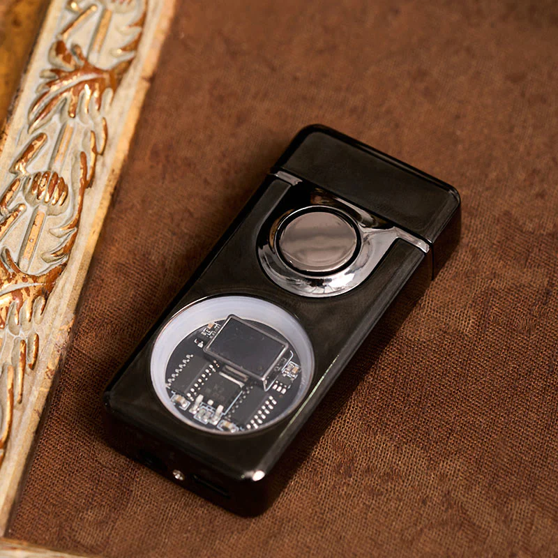 Men's Voice Gravity Sensor Dual Flame LED Display Lighter - Image 7