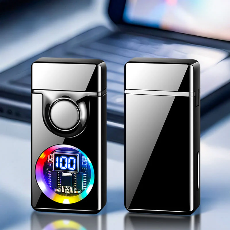Men's Voice Gravity Sensor Dual Flame LED Display Lighter - Image 9
