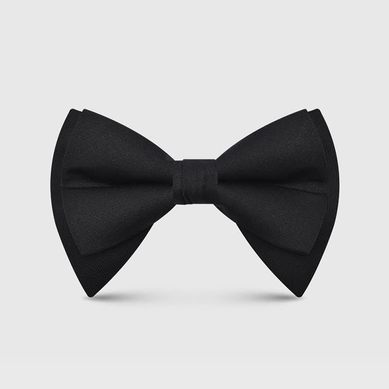Men's Elegant Large Classic Oversized Pointed Bow Tie - Image 10