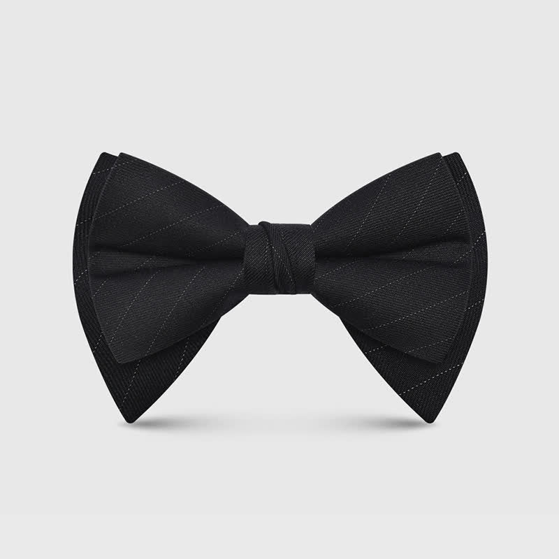 Men's Elegant Large Classic Oversized Pointed Bow Tie - Image 11