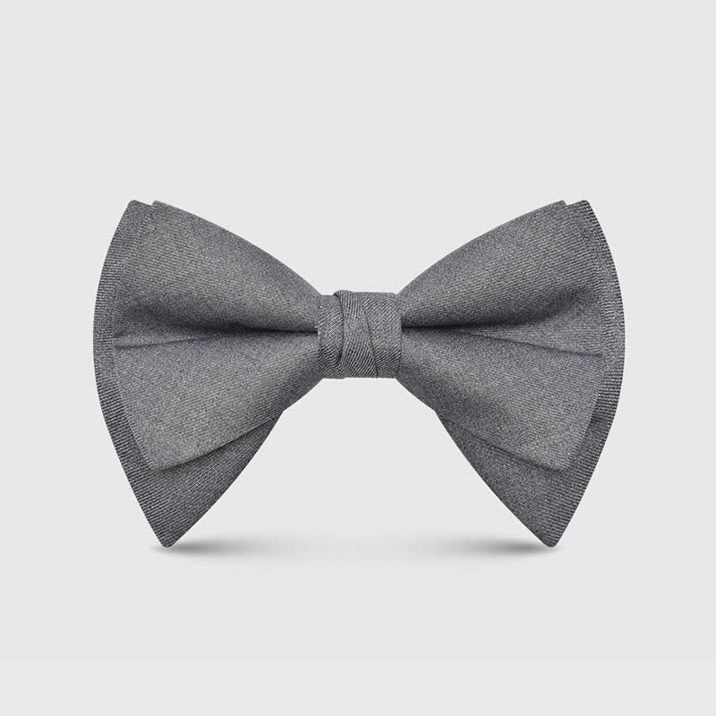 Men's Elegant Large Classic Oversized Pointed Bow Tie - Image 12
