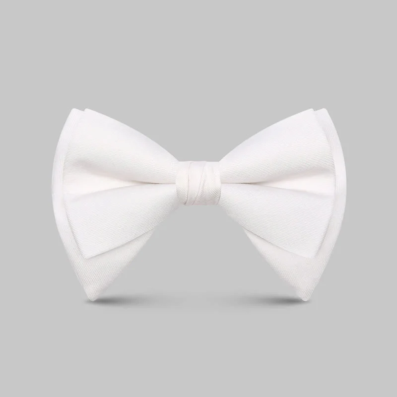 Men's Elegant Large Classic Oversized Pointed Bow Tie - Image 14