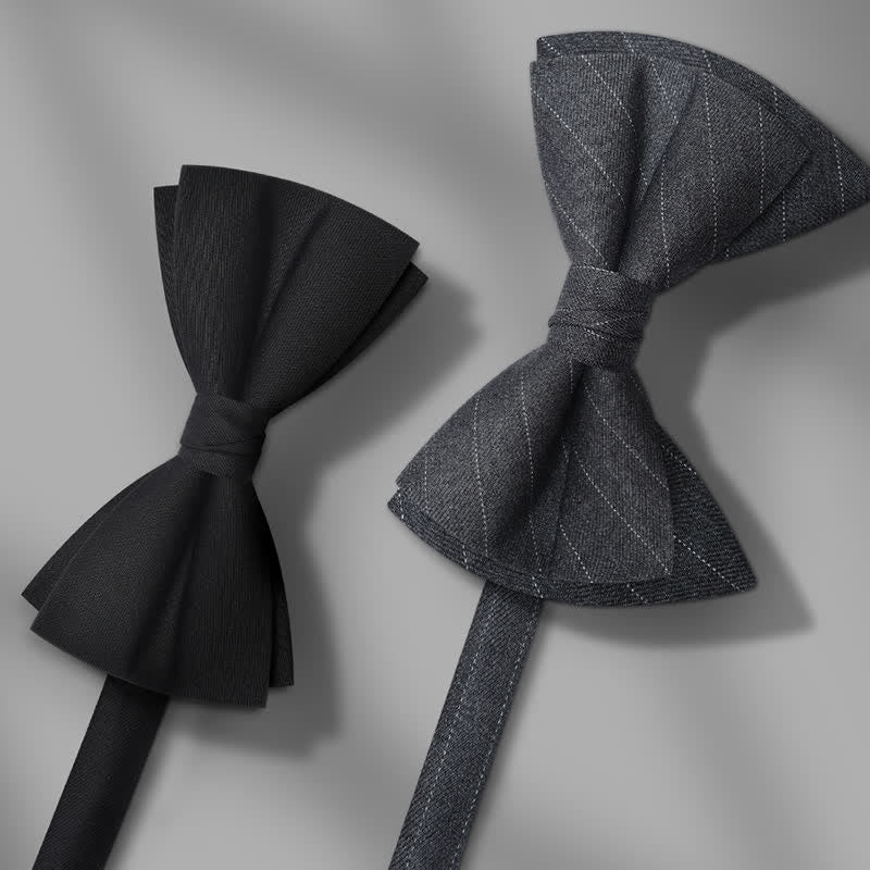 Men's Elegant Large Classic Oversized Pointed Bow Tie - Image 2