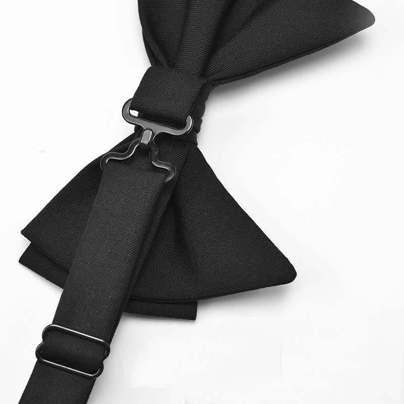 Men's Elegant Large Classic Oversized Pointed Bow Tie - Image 4