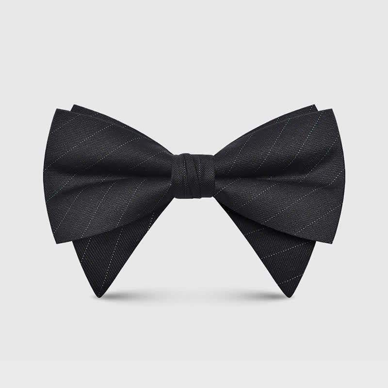 Men's Elegant Large Classic Oversized Pointed Bow Tie - Image 5
