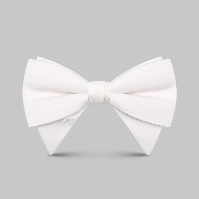 Men's Elegant Large Classic Oversized Pointed Bow Tie - Image 9
