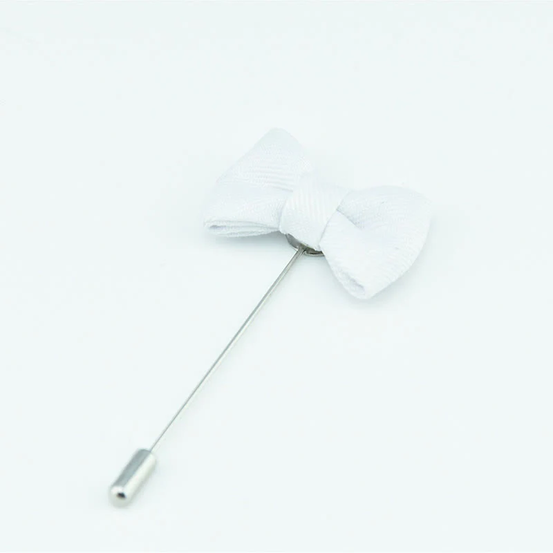 Men's Wedding Boutonniere Bow Tie Shape Cloth Lapel Pin - Image 11