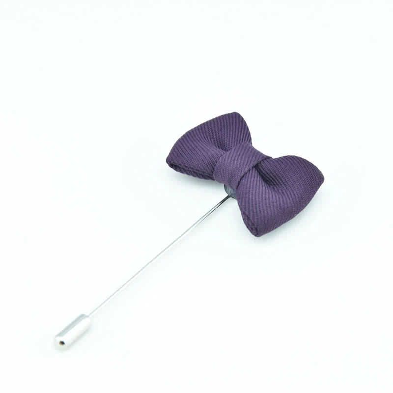 Men's Wedding Boutonniere Bow Tie Shape Cloth Lapel Pin - Image 13