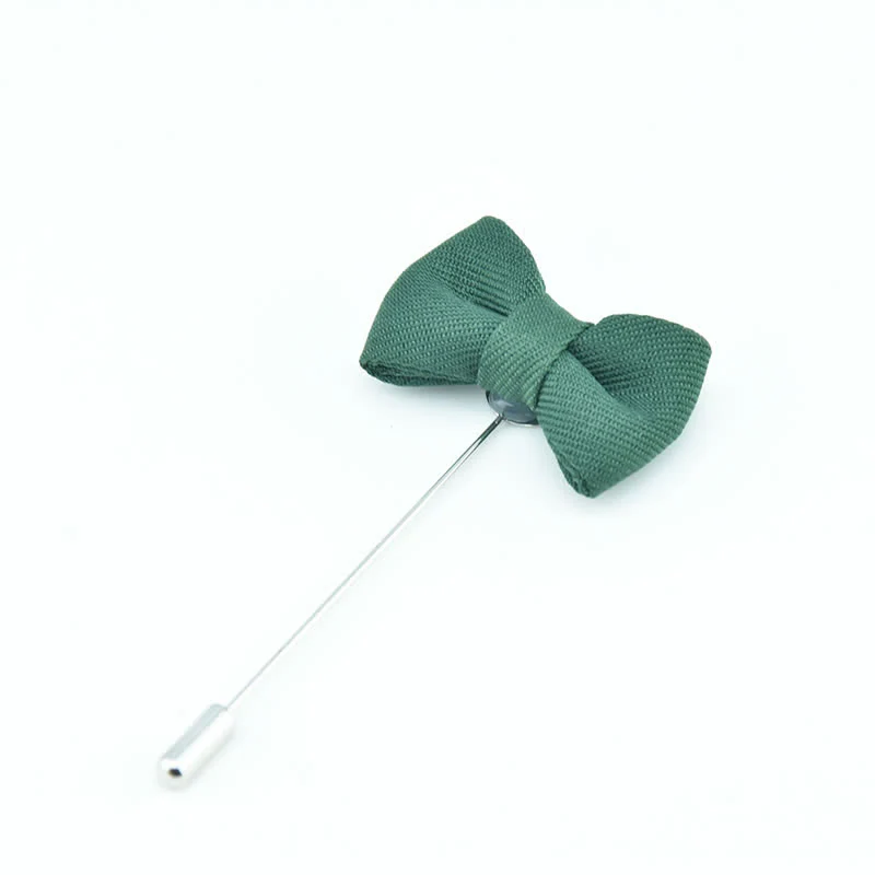 Men's Wedding Boutonniere Bow Tie Shape Cloth Lapel Pin - Image 14