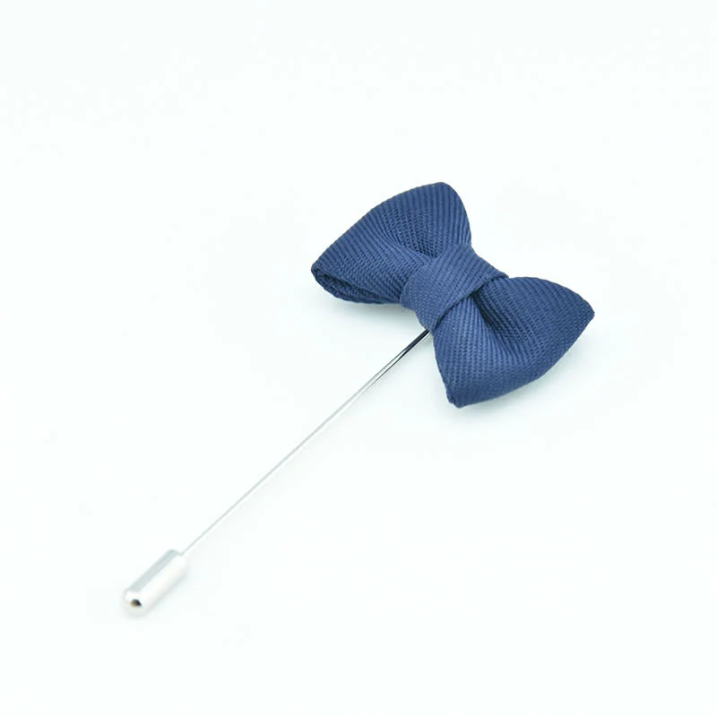 Men's Wedding Boutonniere Bow Tie Shape Cloth Lapel Pin - Image 17