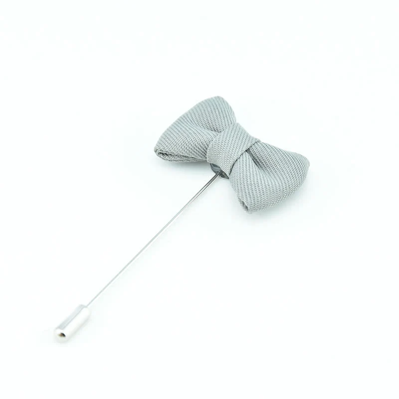 Men's Wedding Boutonniere Bow Tie Shape Cloth Lapel Pin - Image 3