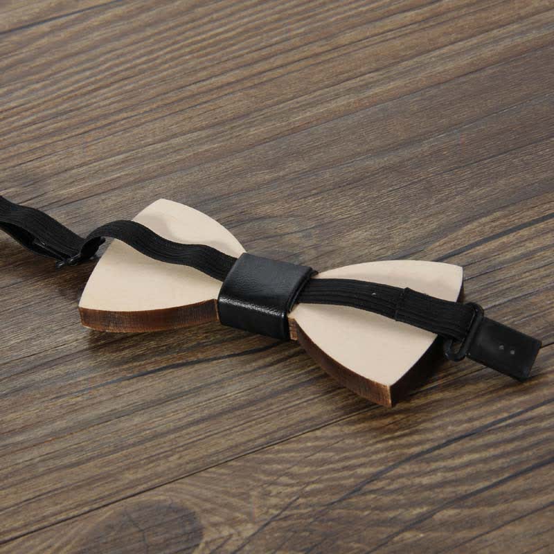 Men's Wedding Party Accessories Carved Wooden Bow Tie - Image 6