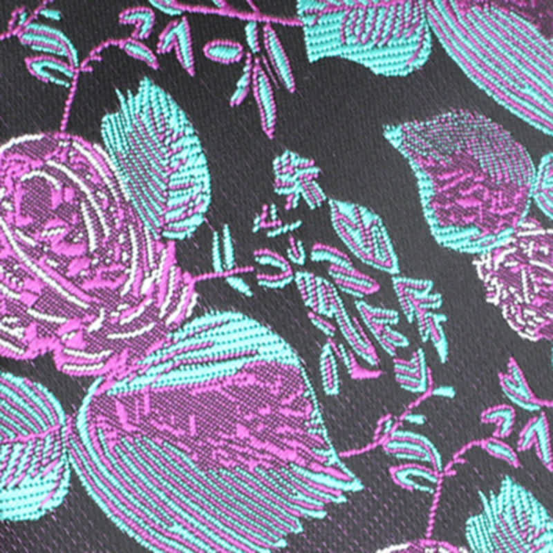 Men's Wedding Party Leisure Suit Skinny Floral Necktie - Image 2