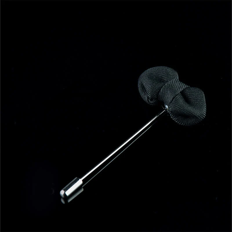 Men's Wedding Pointed Bow Tie Shape Cloth Lapel Pin - Image 11