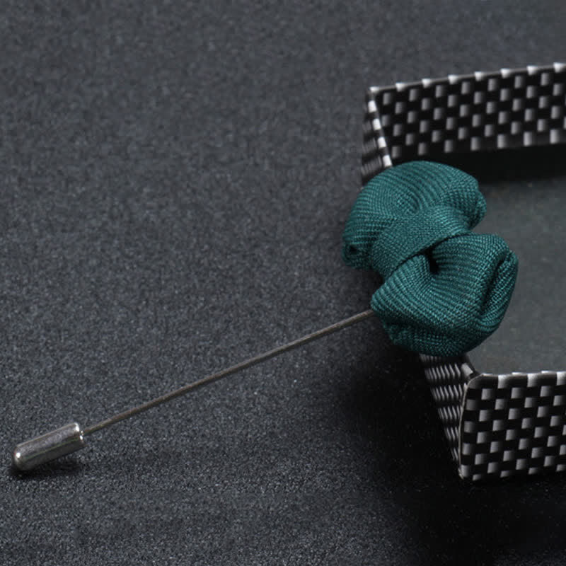 Men's Wedding Pointed Bow Tie Shape Cloth Lapel Pin - Image 2