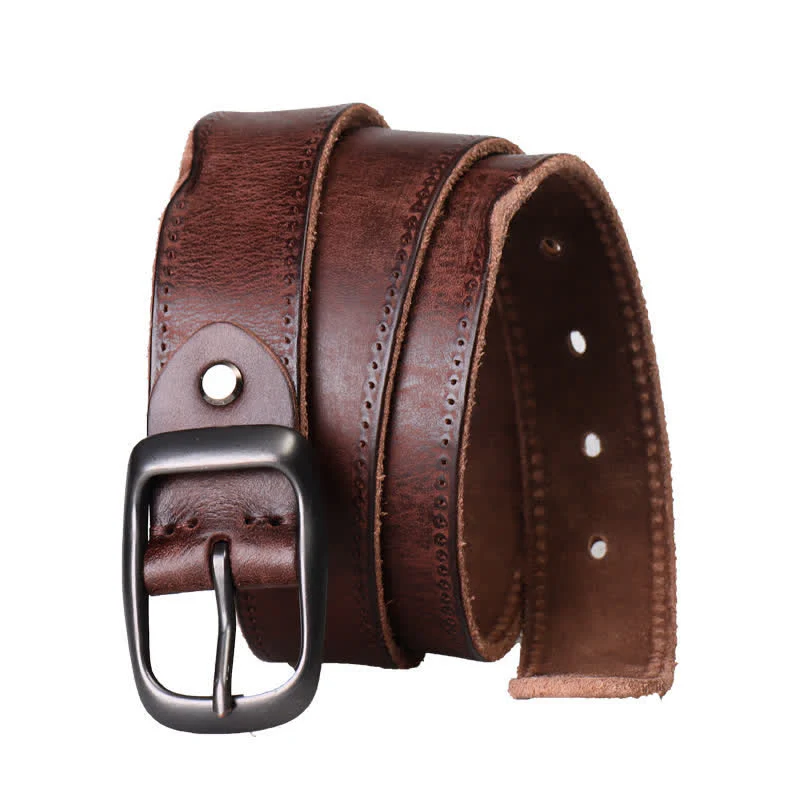Men's Western Distressed Style Leather Belt - Image 8
