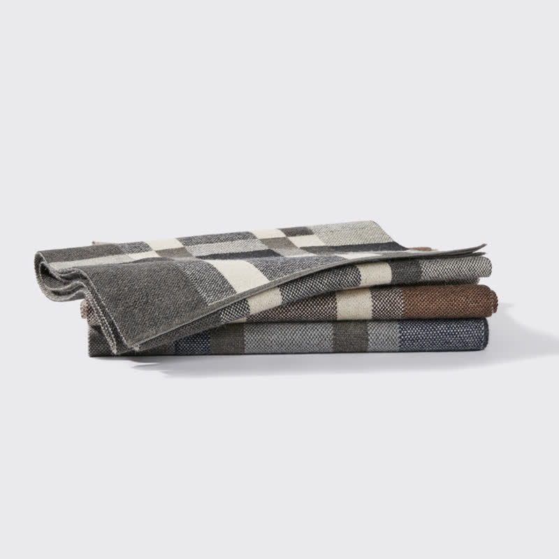 Men's Winter Classical Warm Plaid Stripe Scarf - Image 8