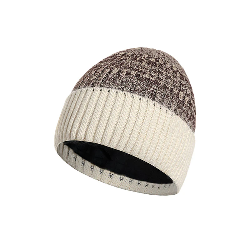 Men's Winter Warm Fleece-Lined Knitted Beanie Hat - Image 4