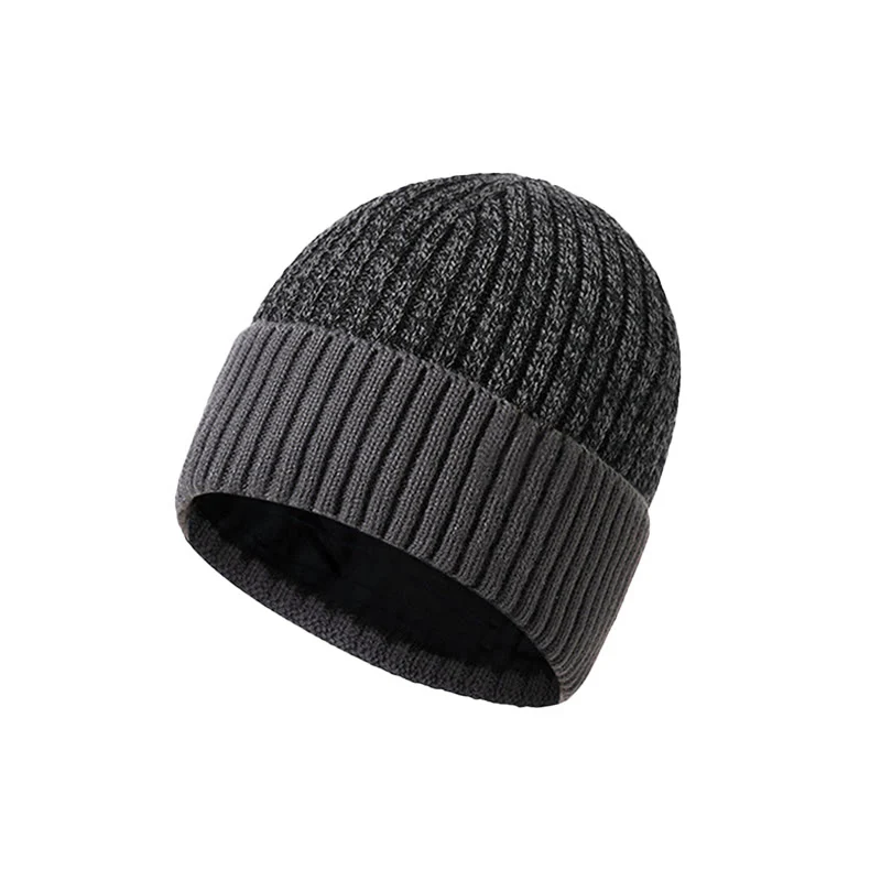 Men's Winter Warm Fleece-Lined Knitted Beanie Hat - Image 5
