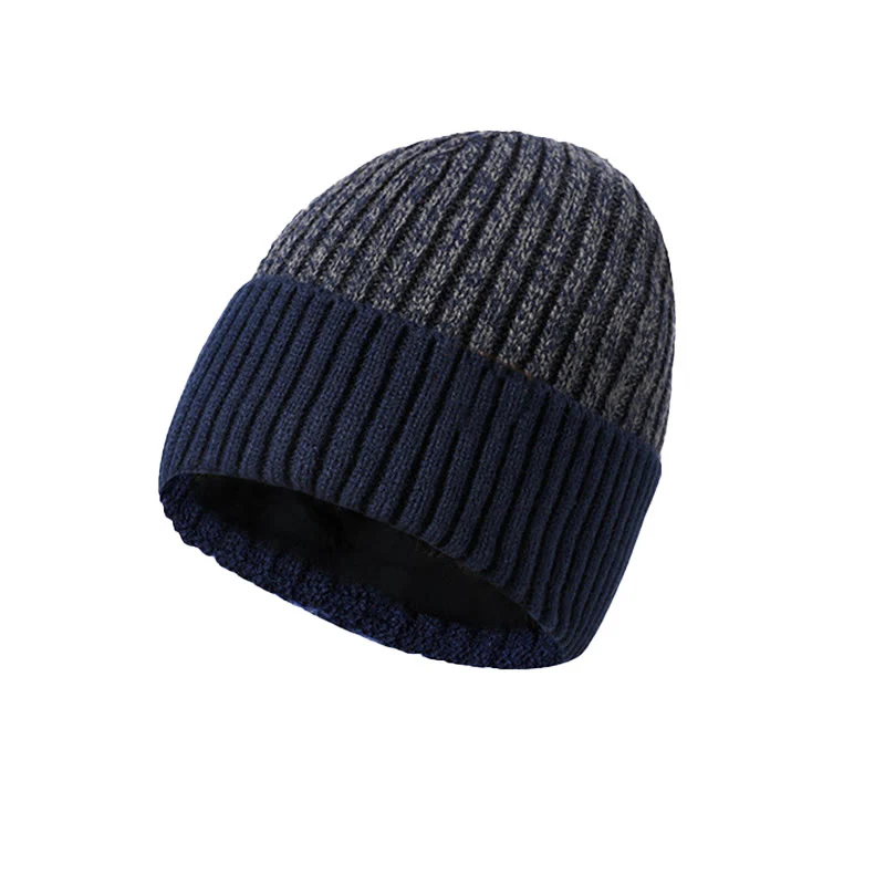 Men's Winter Warm Fleece-Lined Knitted Beanie Hat - Image 6