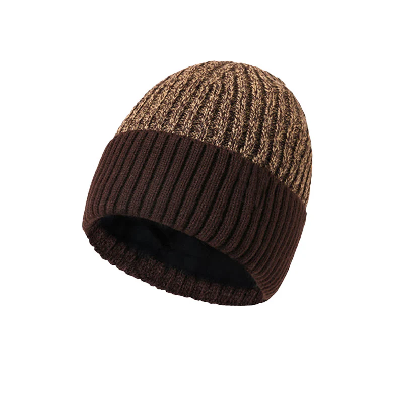 Men's Winter Warm Fleece-Lined Knitted Beanie Hat - Image 7