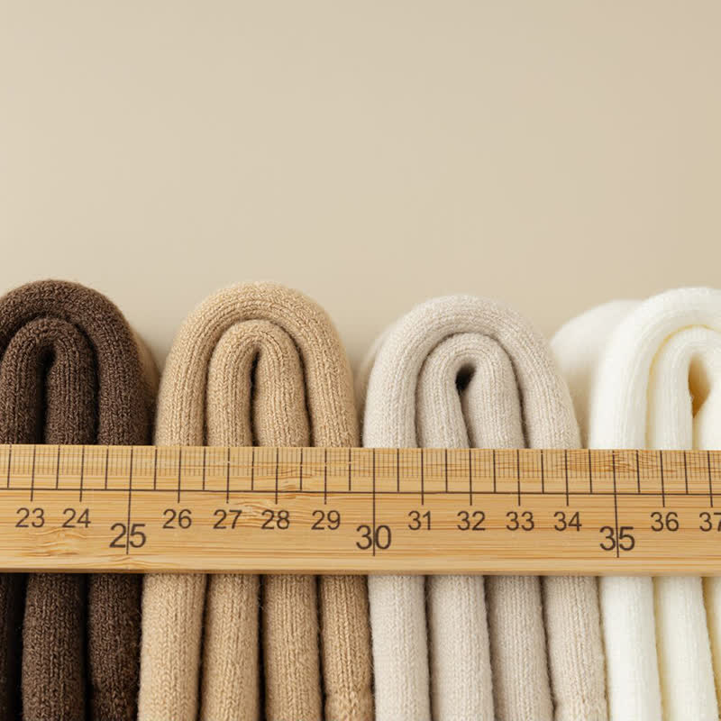 Men's Winter Warm Solid Color Cashmere Crew Socks - Image 14