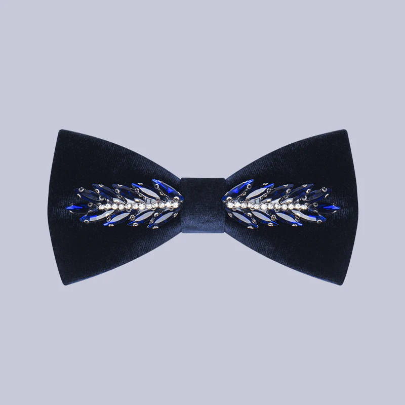 Men's Witty Crystal Velvet Bow Tie - Image 10