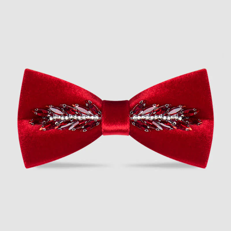 Men's Witty Crystal Velvet Bow Tie - Image 11