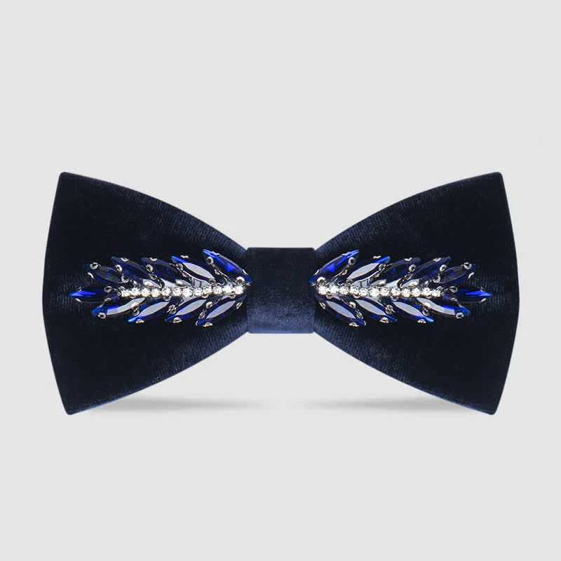 Men's Witty Crystal Velvet Bow Tie - Image 8