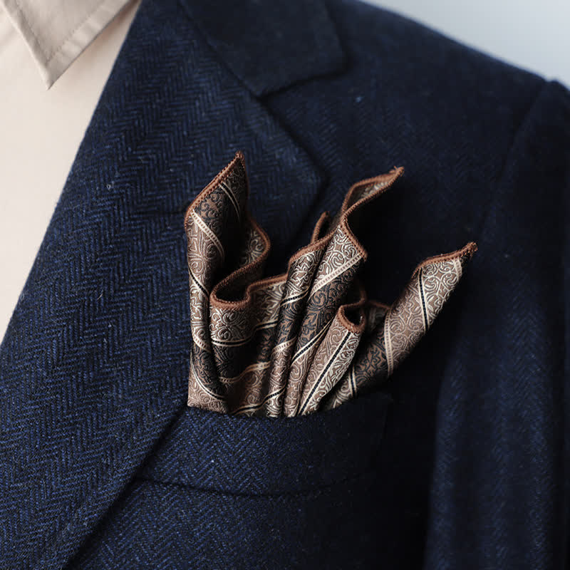 Men's Wonderful Striped Polka Dots Pocket Square - Image 4