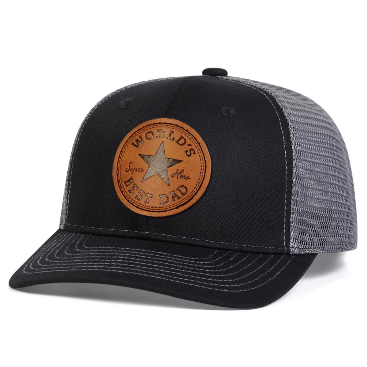 Mens World's Best Dad Adjustable Trucker Hat - Image 8