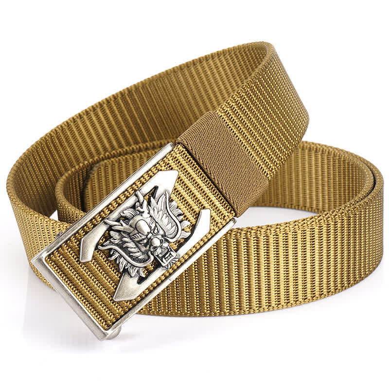 Men's Z Letter Mighty Dragon Nylon Belt - Image 17