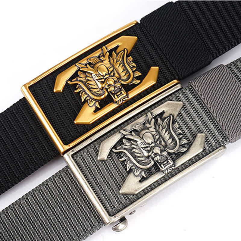 Men's Z Letter Mighty Dragon Nylon Belt - Image 3