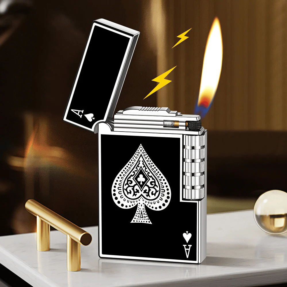 Metal Creative Poker Spades A Butane Lighter - Image 2