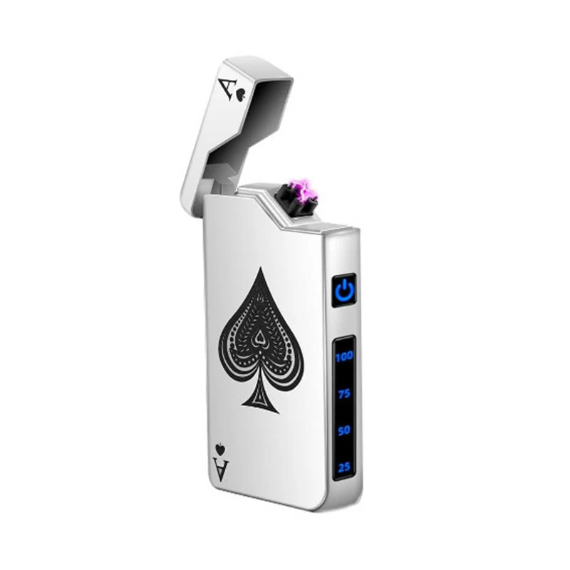 Metal Double Arc LED Power Display Charging Lighter
