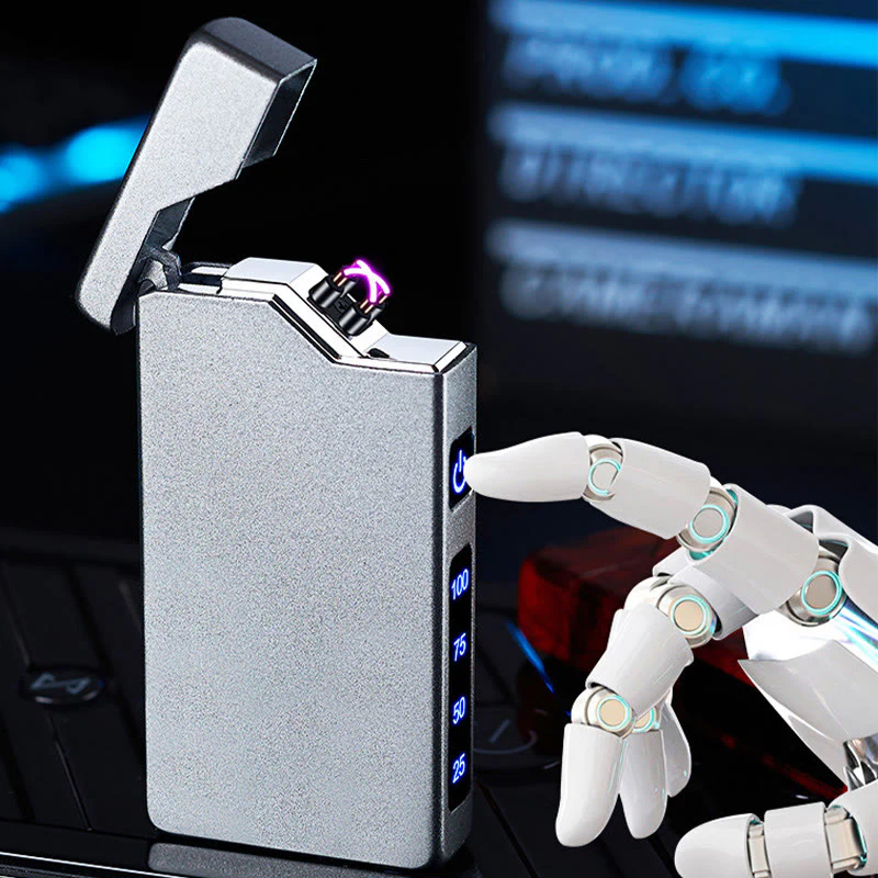 Metal Double Arc LED Power Display Charging Lighter - Image 3