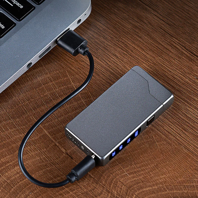 Metal Double Arc LED Power Display Charging Lighter - Image 4