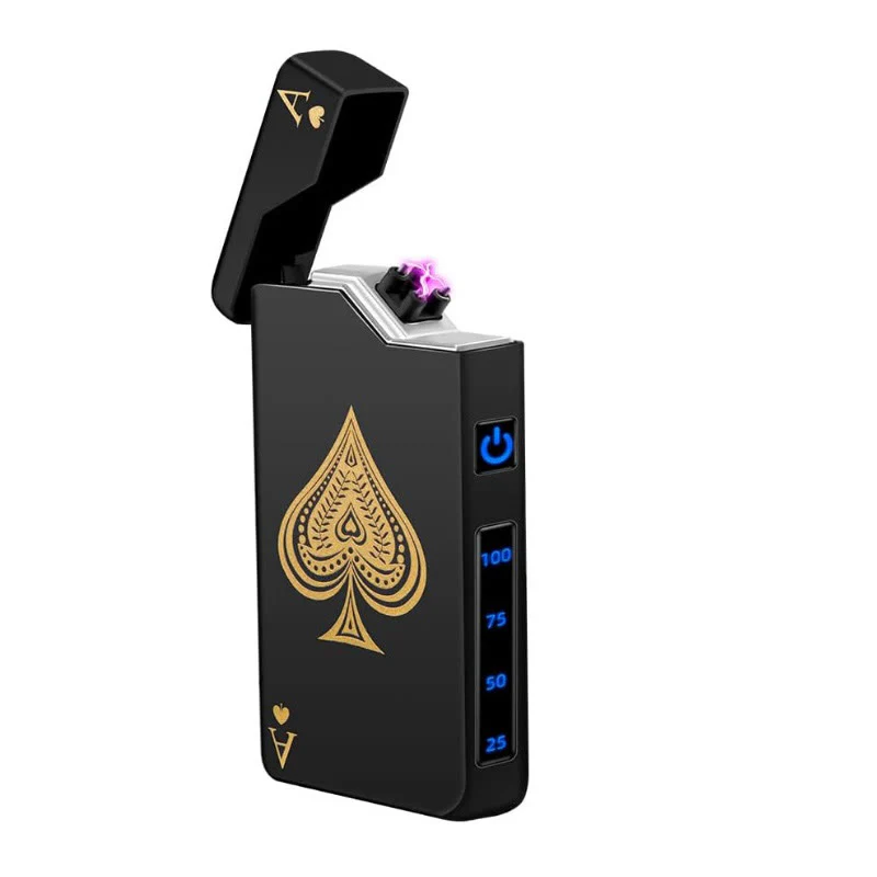 Metal Double Arc LED Power Display Charging Lighter - Image 5