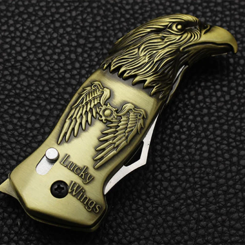 Metal Eagle Head Foldable Knife Jet Torch Refillable Butane Lighter - Image 3