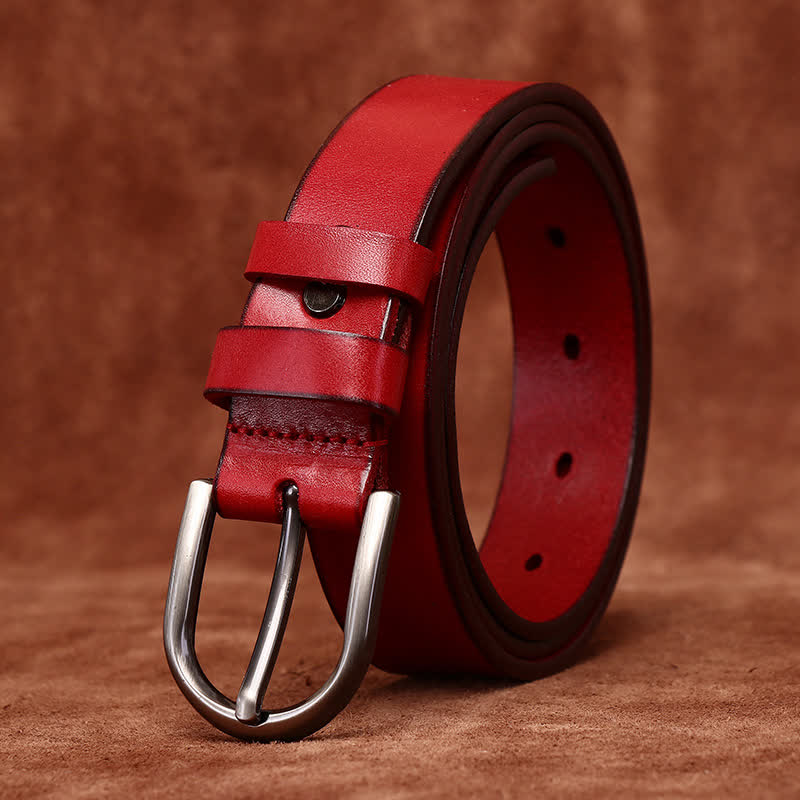 Metal Rivet Fashionable Casual Slim Leather Belt - Image 17