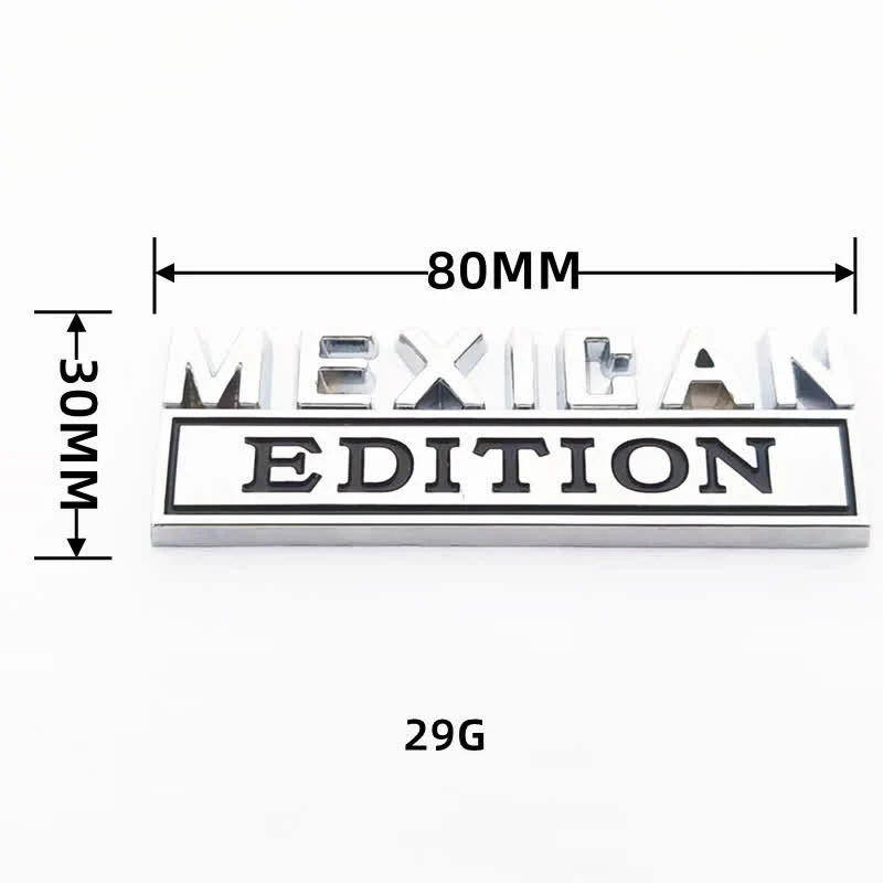 MEXICAN EDITION Metal Sticker Car Badge - Image 4