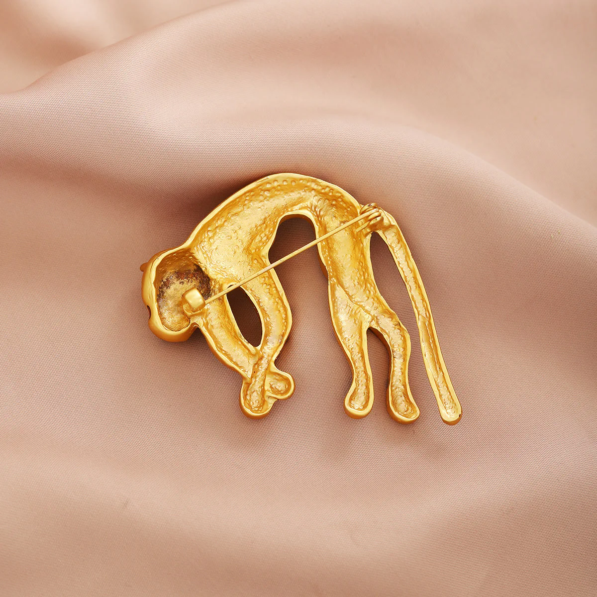 Mid Ancient Style Colorful Oil Dripping Leopard Brooch Accessory - Image 3