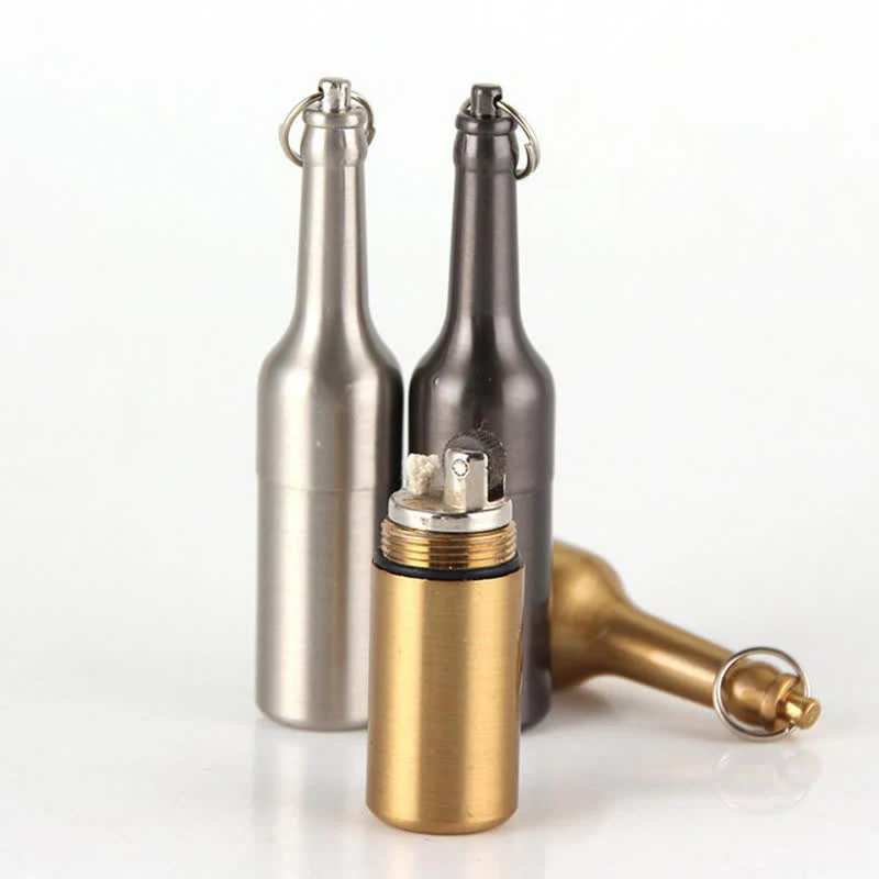 Mini Beer Bottle Shape Refillable Kerosene Lighter - Image 5