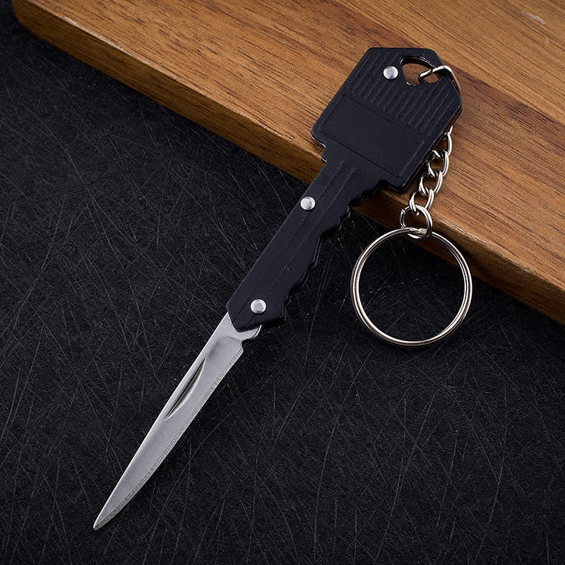 Mini Camping Folding Key-Shaped Knife Keychain - Image 10