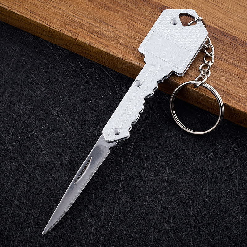 Mini Camping Folding Key-Shaped Knife Keychain - Image 11