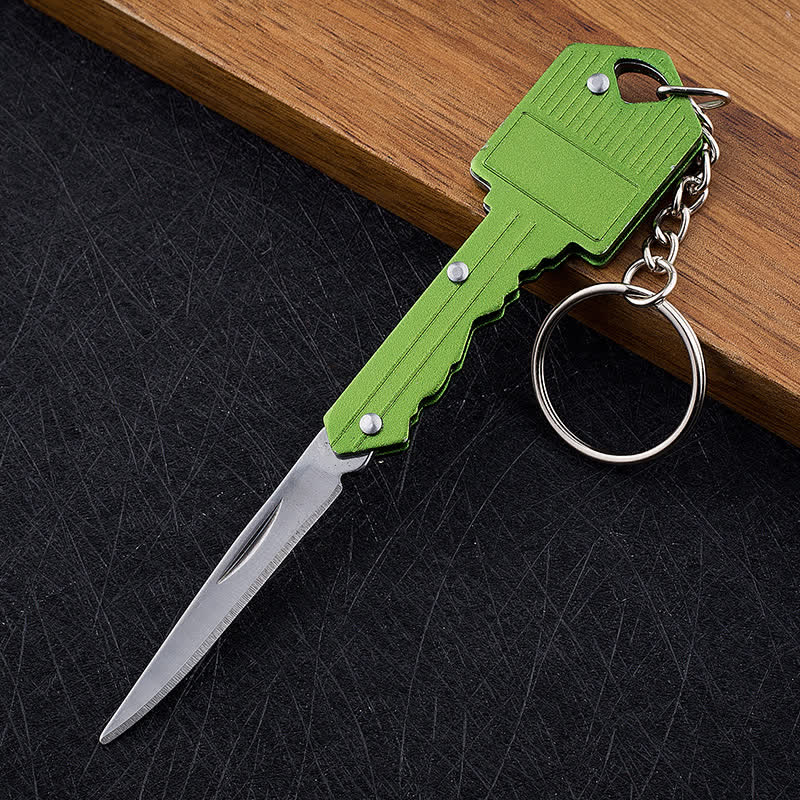 Mini Camping Folding Key-Shaped Knife Keychain - Image 13